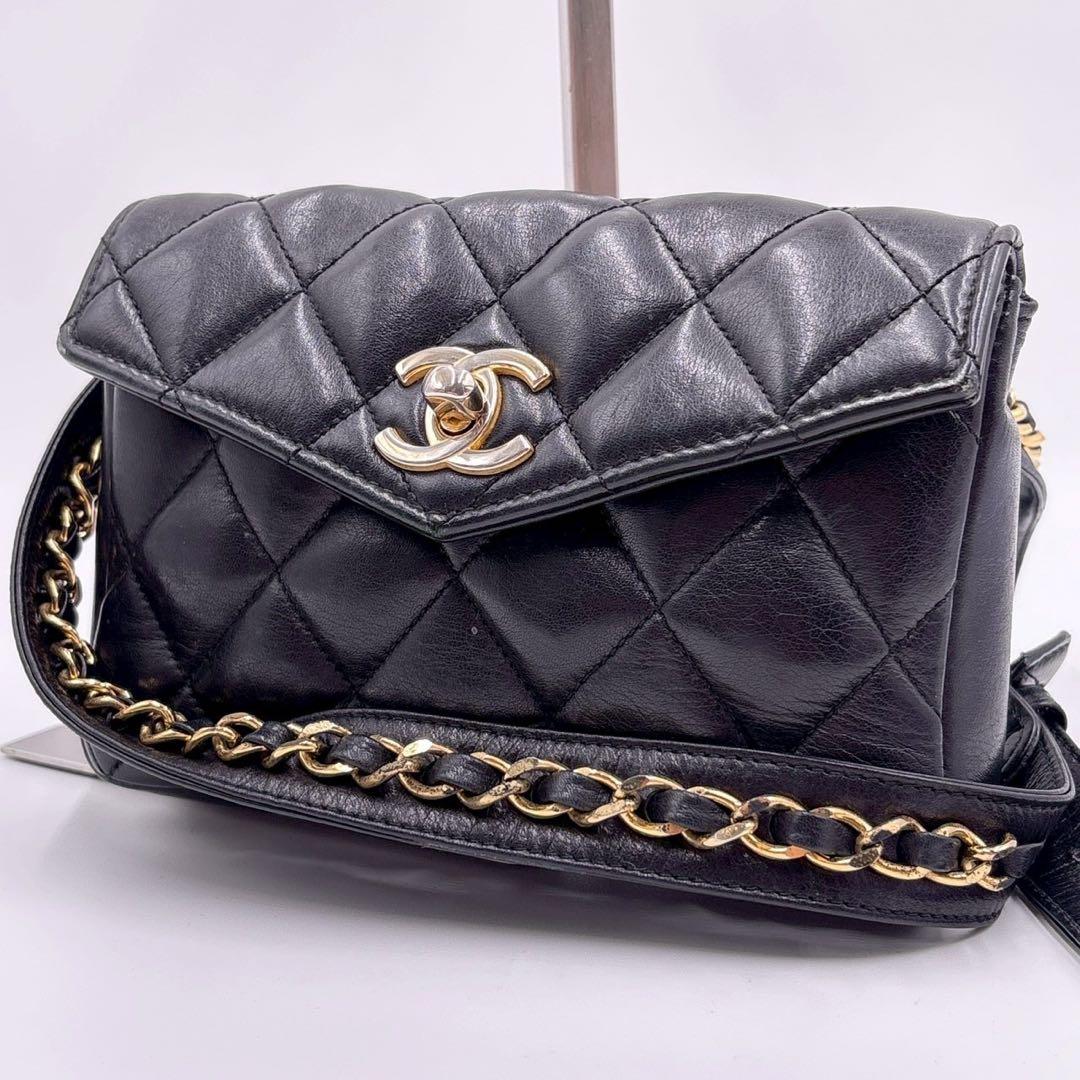 CHANEL シャネル ウエストバッグ マトラッセ ラムスキン ココマーク CHANEL（シャネル） ミニバッグ クラシック MATELASSE マトラッセ