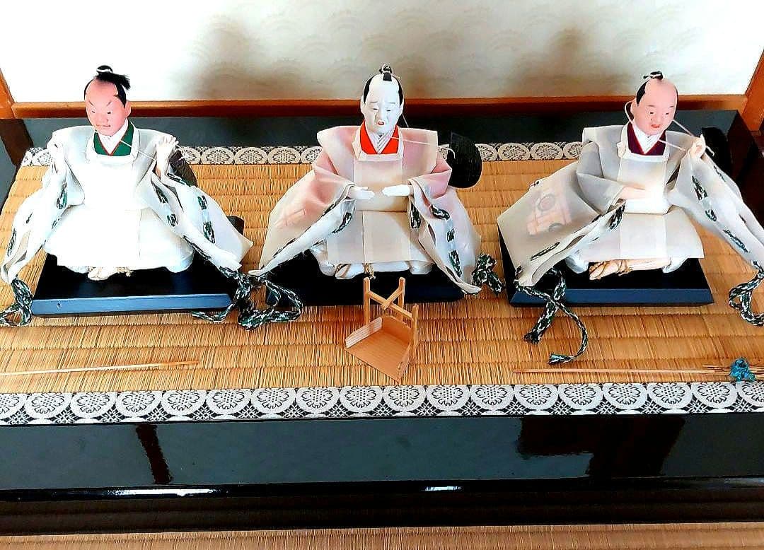 雛人形 　仕丁 　三人官女　五人囃子　小物付き 平安天鳳】三人官女・五人囃子・仕丁ほか