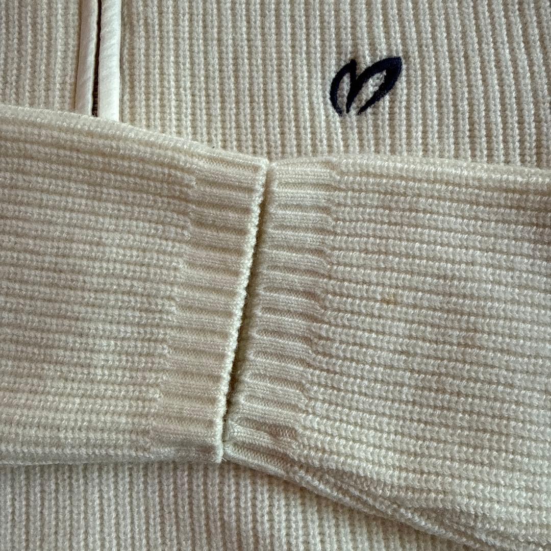 マスターバニー ニット セーター M〜L相当 中綿ダウン ウール100% 白