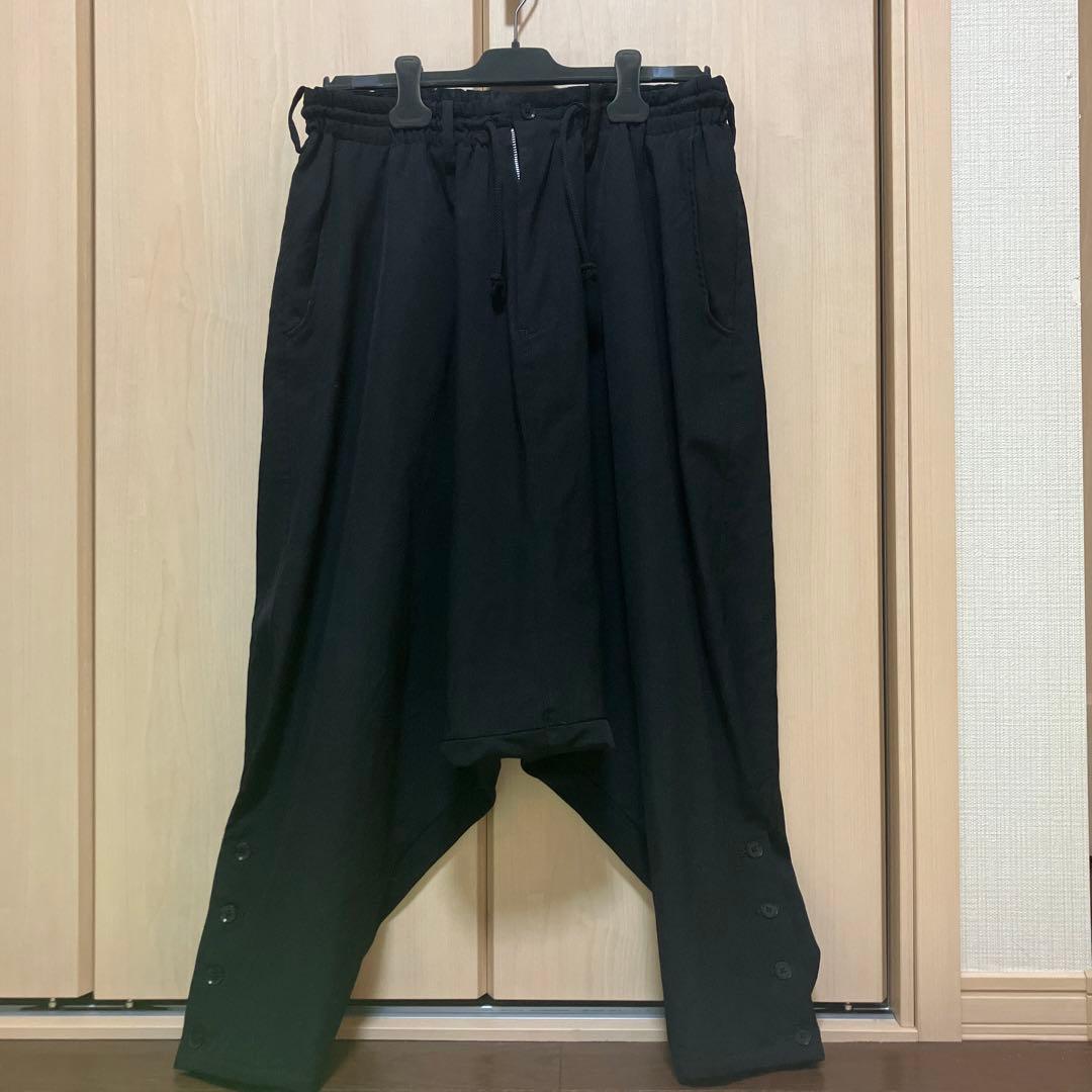 ヨウジヤマモトプールオム 15ss クロップドサルエルパンツ 裾ボタン