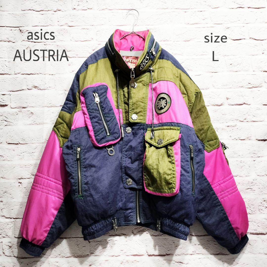 【日本製】AUSTRIA asics ヴィンテージ 肉厚スキーウェア ジャケット 日本製】AUSTRIA asics ヴィンテージ 肉厚 中綿スキーウェア