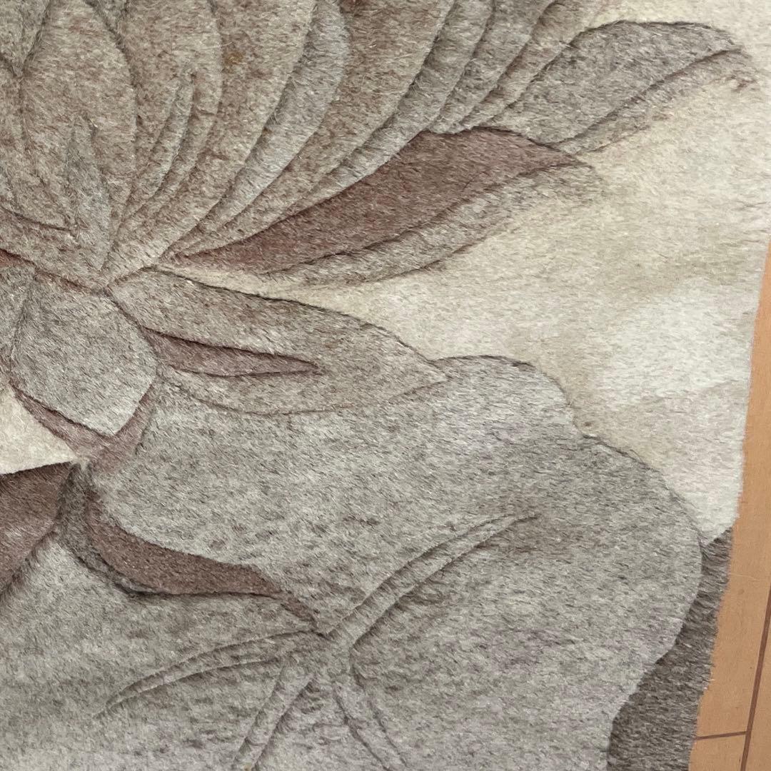 グレー ベージュ落ち着いた色合い 仏間 段通マット（105✖️60✖️2