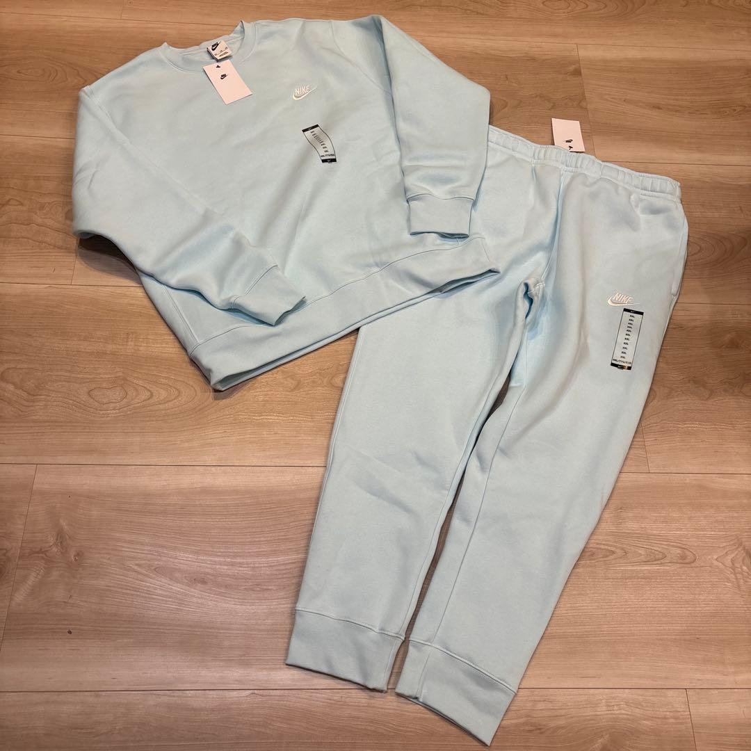 セットアップ】 Nike ナイキ 水色 スウェットセット 裏起毛 2XL - メルカリ