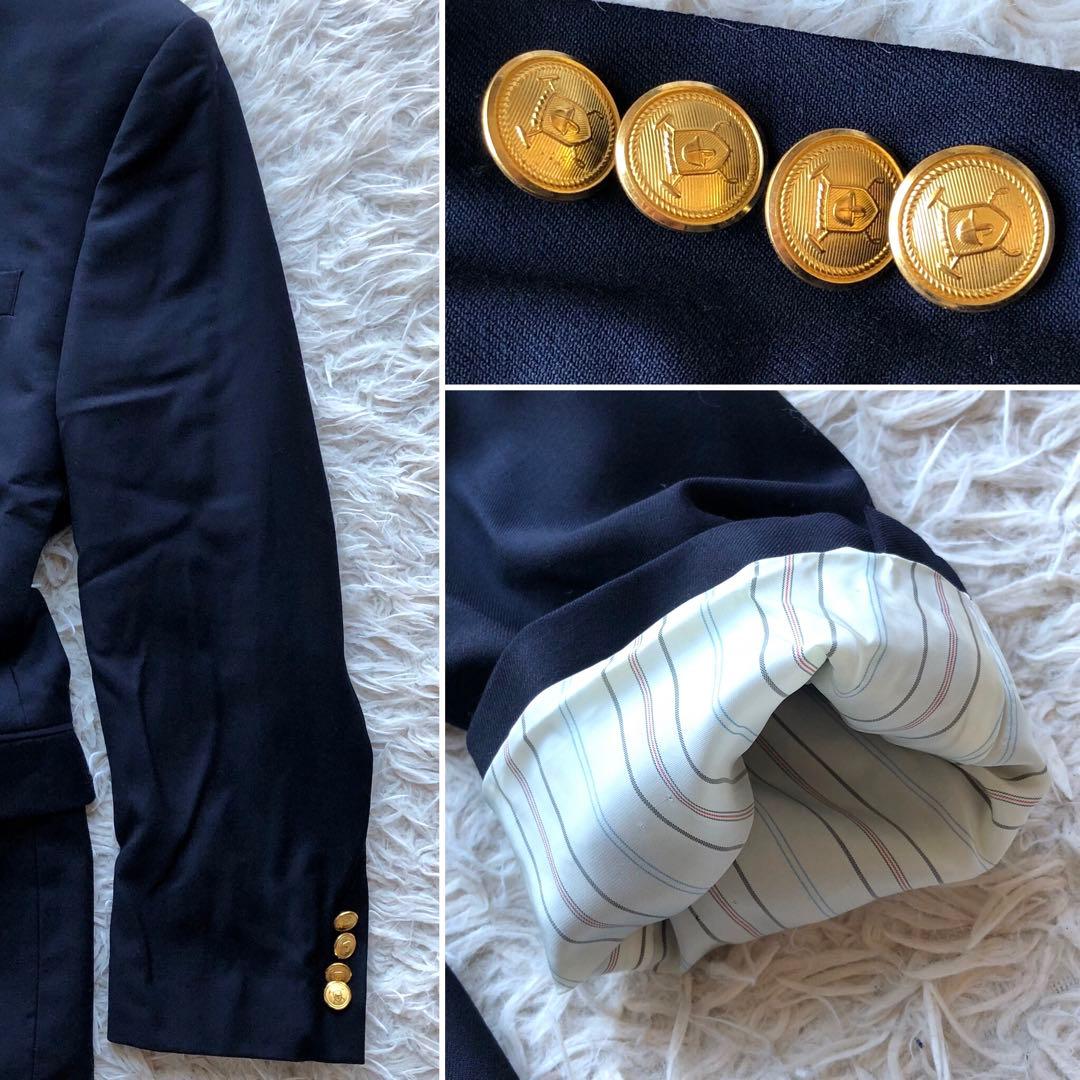 極美品 希少サイズL】ラルフローレン 紺ブレ ウール100% 金ボタン