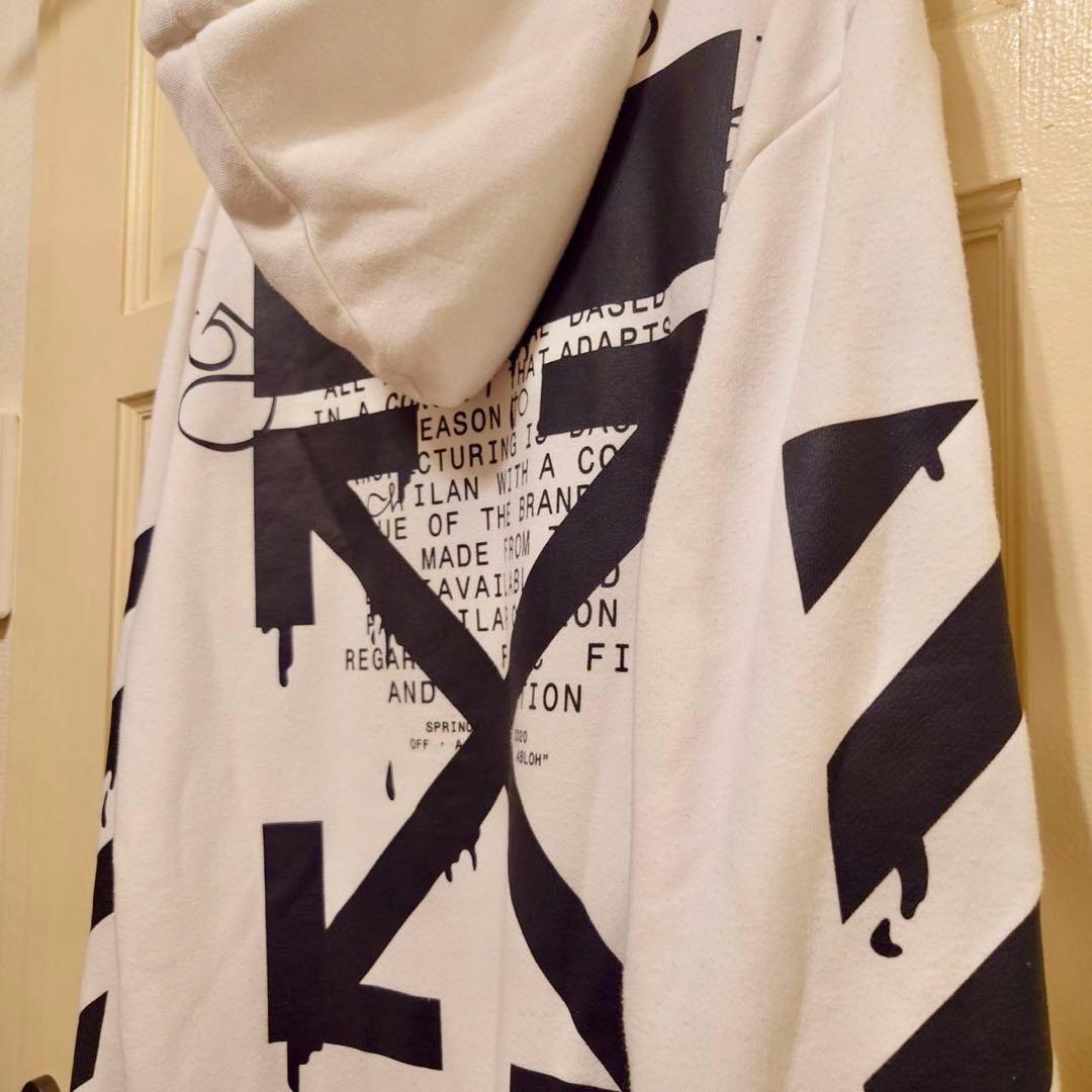 OFF-WHITE オフホワイト パーカー 白 L - メルカリ