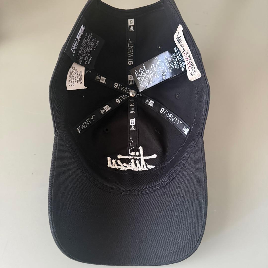 Stussy x new era 9twenty 黒 キャップ ステューシー - メルカリ
