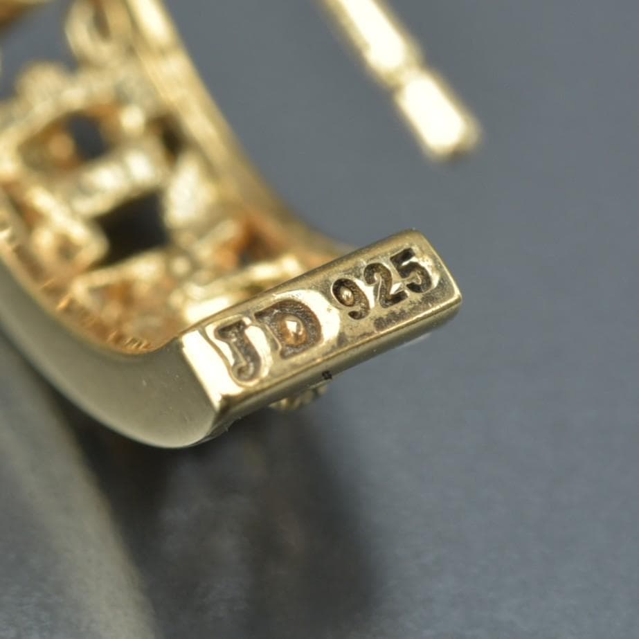 美品 ジャスティンデイビス マイラブ ピアス ゴールド K18/SV925｜