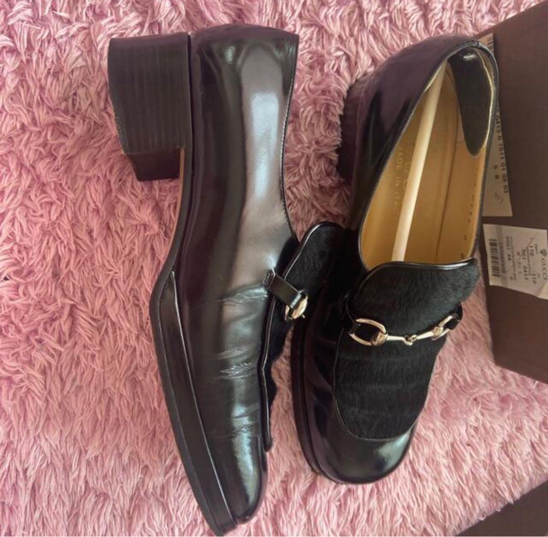 GUCCI moccassino pelle ローファー ハラコ 23 - メルカリ