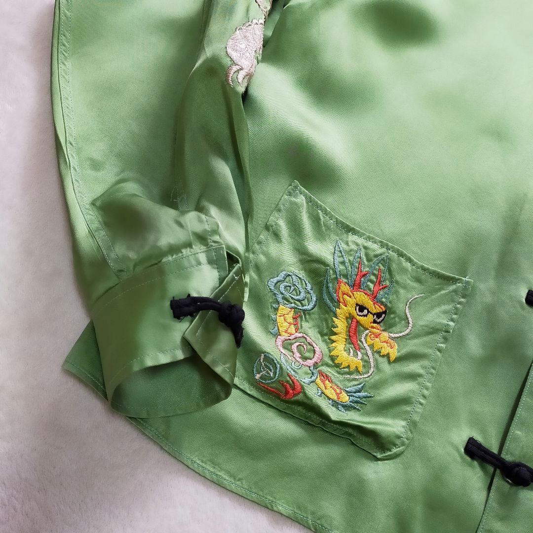 BEAMSBOY×東洋 龍刺繍 スカチャイナジャケット チャイナシャツ