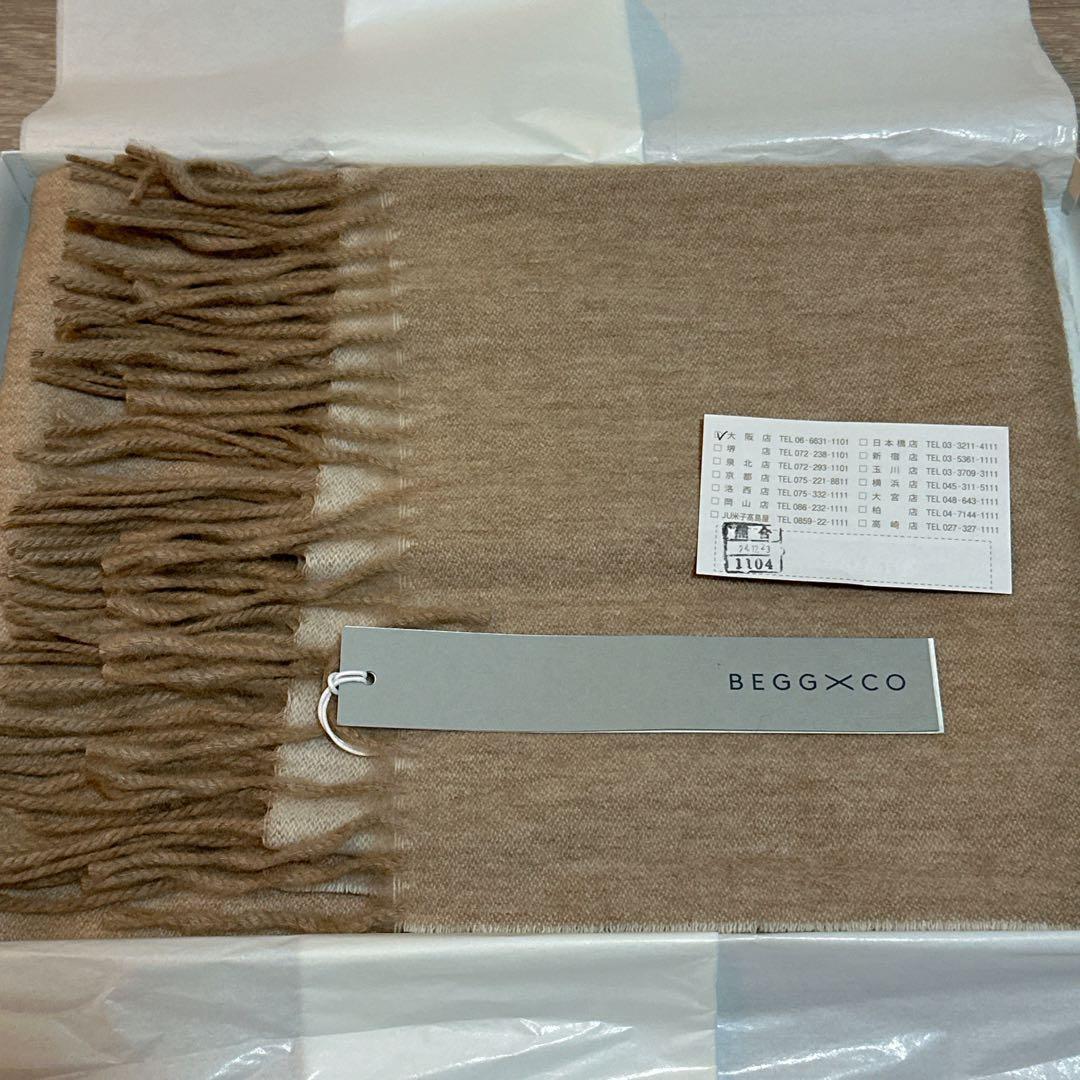 Begg & Co 100%カシミヤ リバーシブルマフラー ストーンホワイト カシミヤ リバーシブル マフラー｜グリーンレーベル リラクシングの