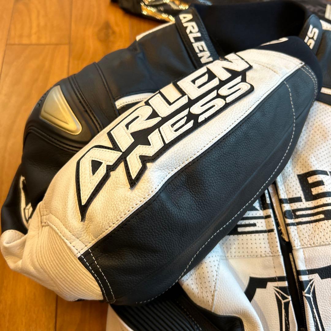 最終値下げ アレンネス 革ツナギ レーシングスーツ 黒白 サイズ54