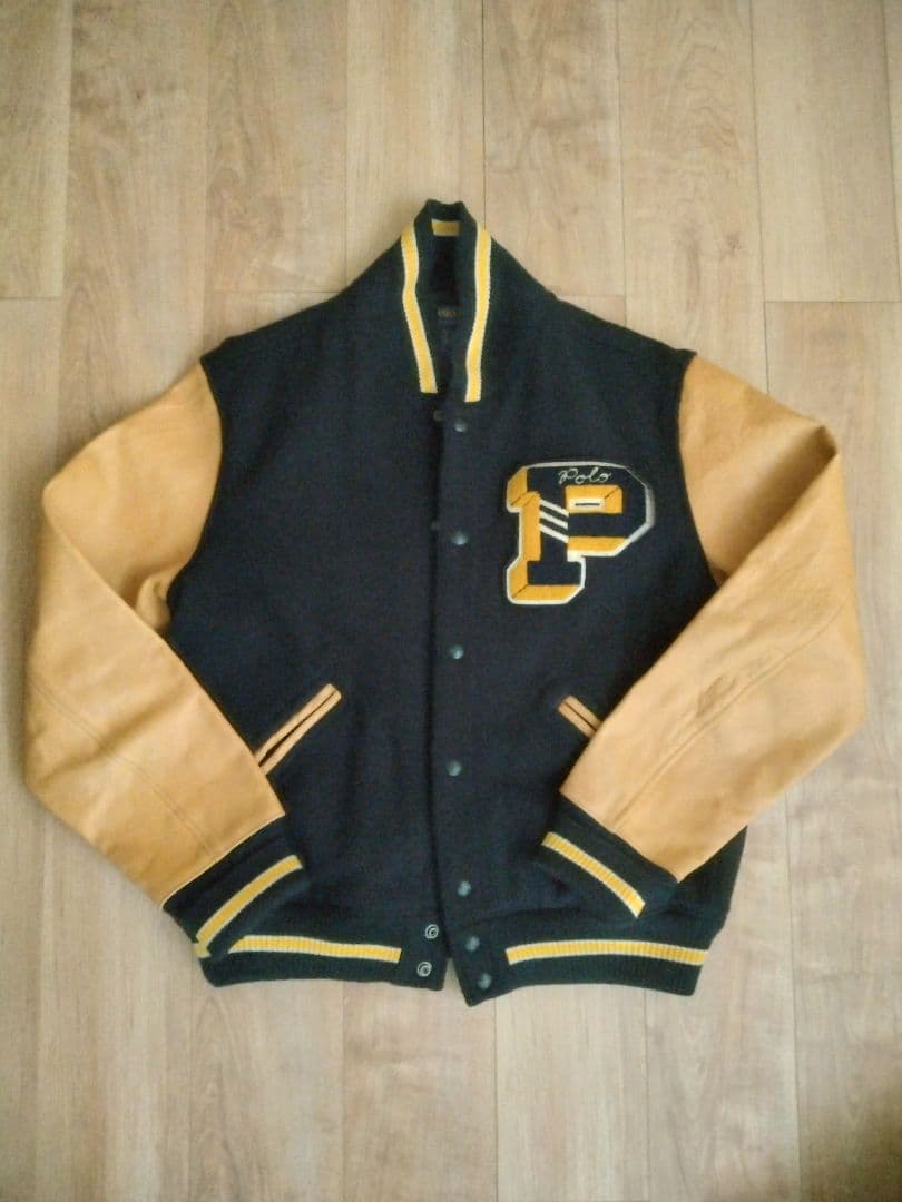 POLO RALPH LAUREN スタジャン✩LL Vintage Polo Ralph Lauren Big Pony Zip Jacket France 1934 Logo