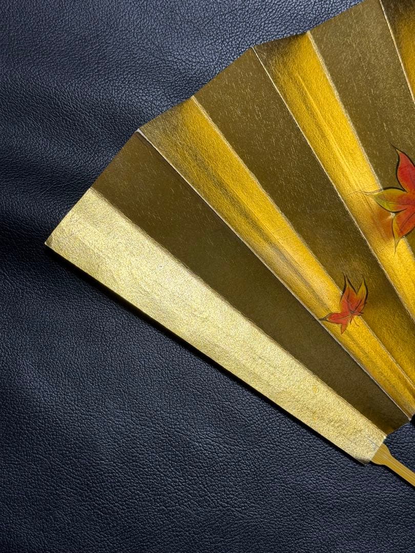 扇子　33.5cm 十松屋福井扇舗　金　紅葉　仕舞扇　能楽　着物