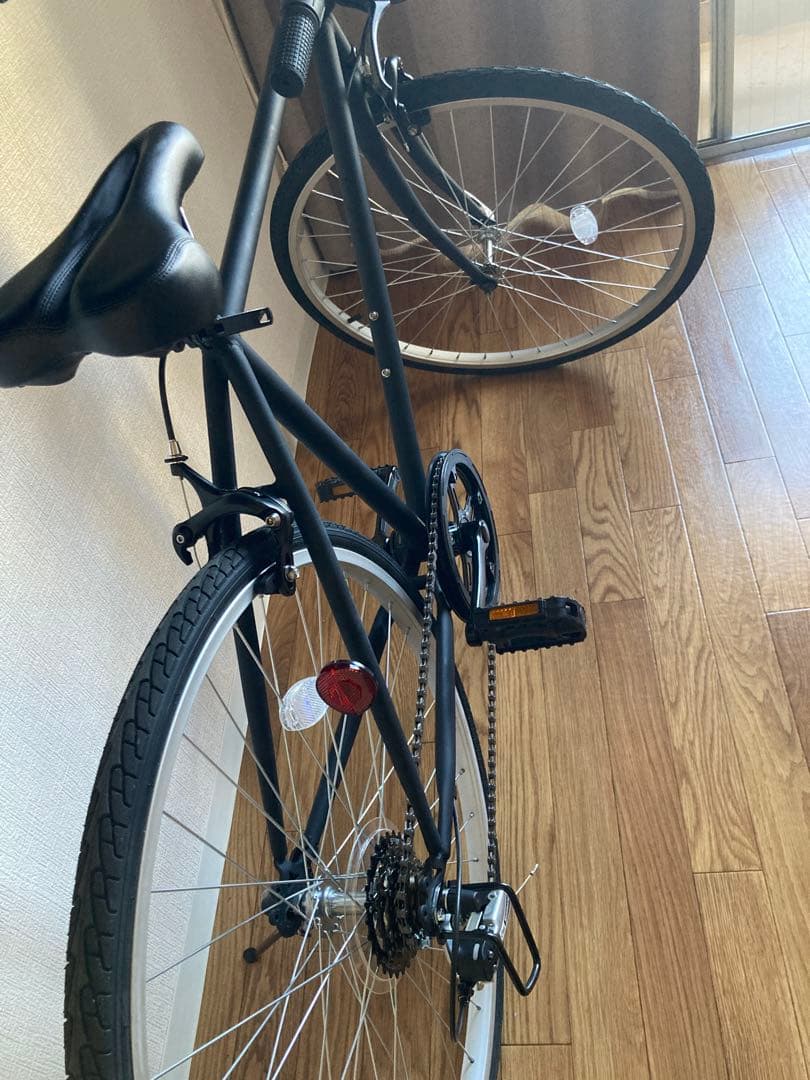 仙台市受け渡し)クロスバイク 26インチ マッドブラック