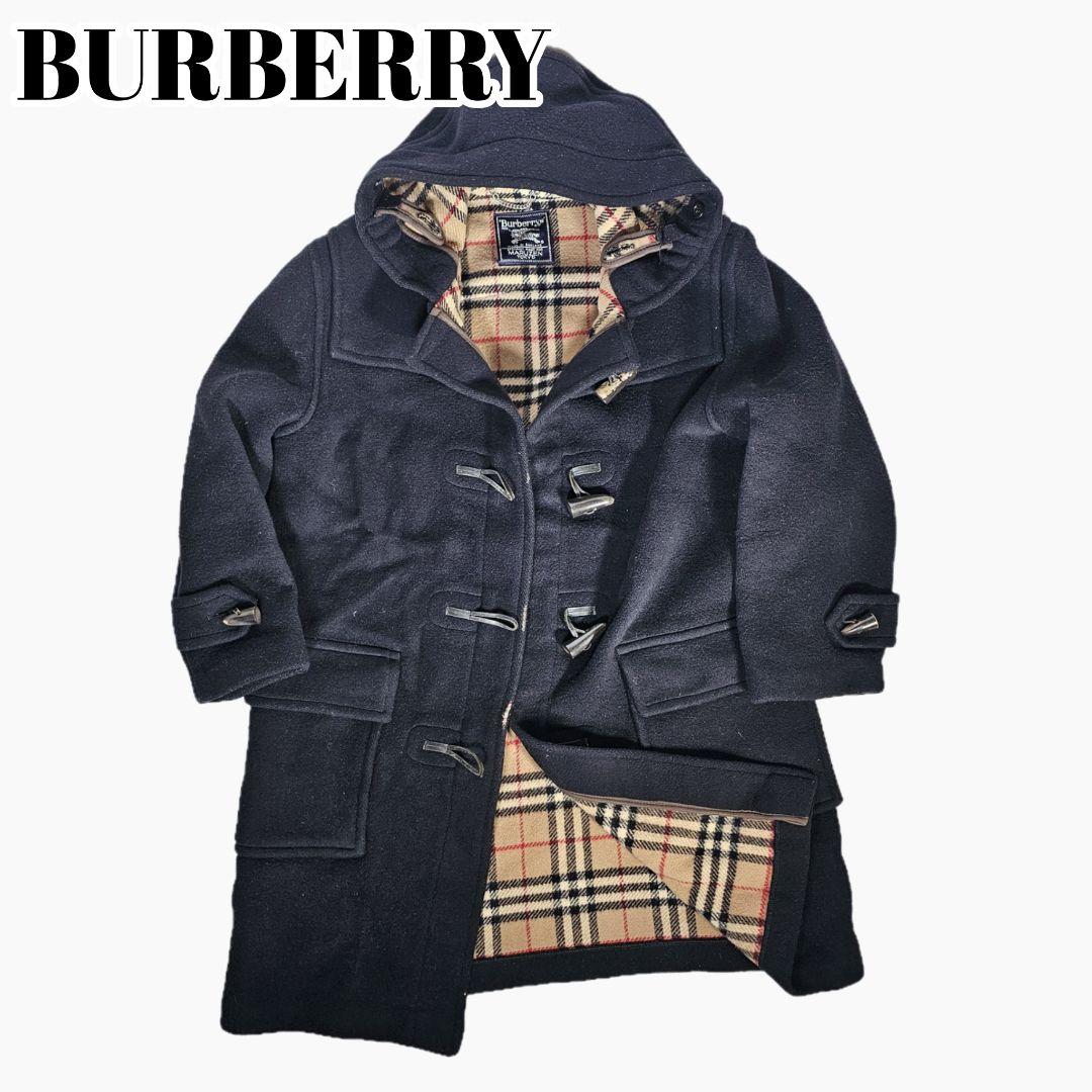希少✨バーバリー ダッフルコート マルゼン ノバチェック トグル ブラック BURBERRY (バーバリー) ウール 裏チェック ダッフルコート BB8033638