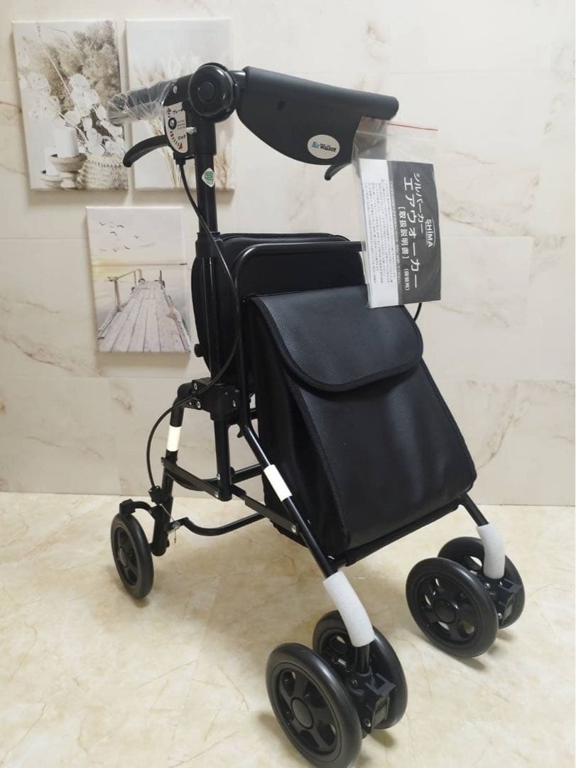エアウォーカー ショップjapan シルバーカート レザー調ブラック