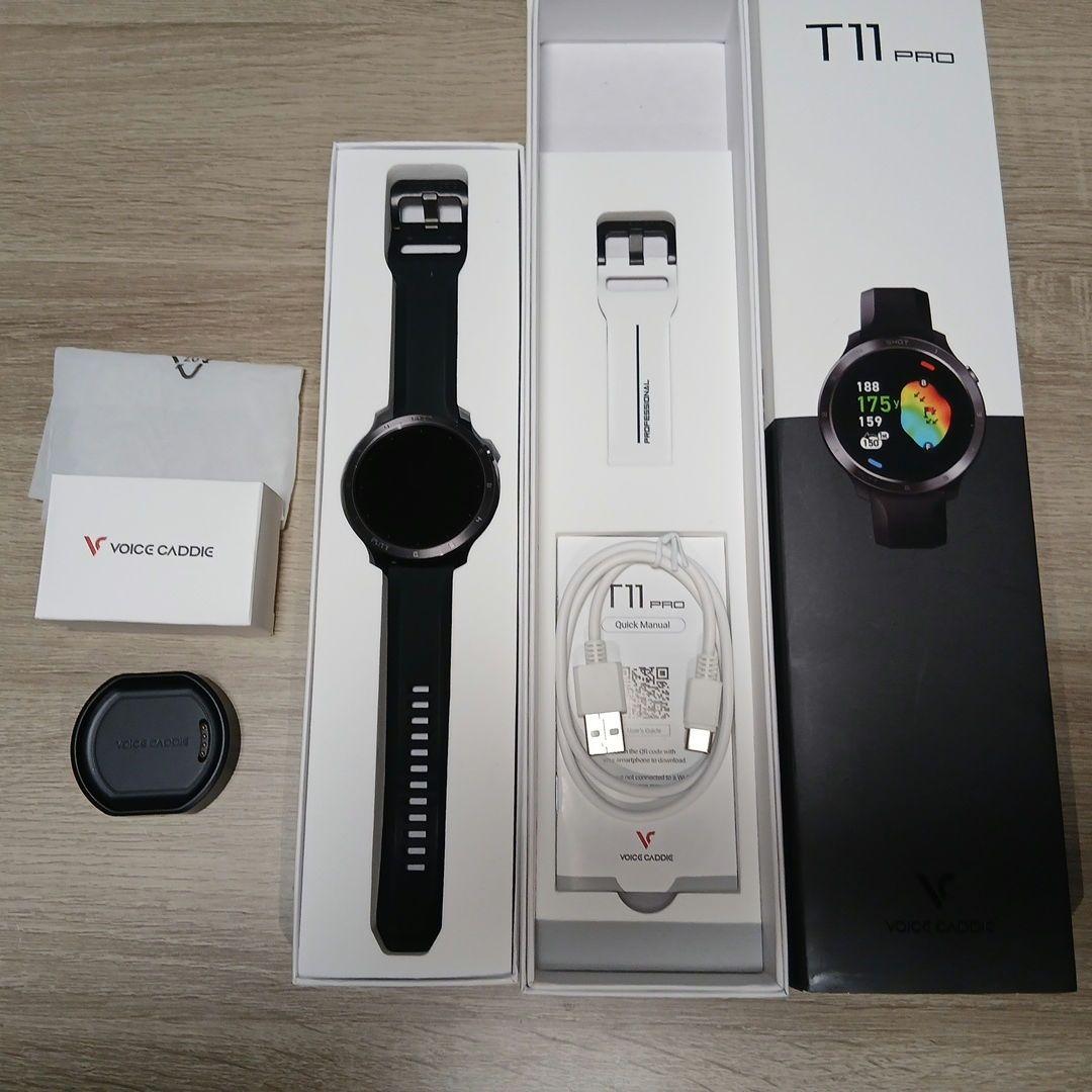 T11 Pro ブラック GPSスマートウォッチ Voice Caddie T11 Pro GPS Watch - Worldwide Golf Shops