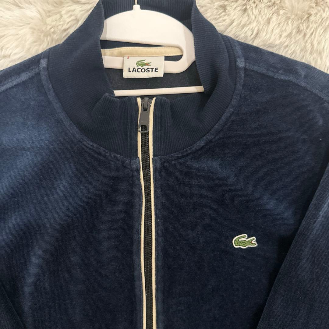 人気デザイン】LACOSTE ベロア トラックジャケット ジャージ ワニロゴ