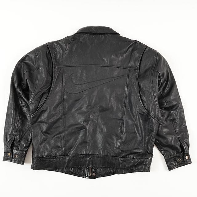 超希少 ナイキ レザージャケット ブルゾン Mサイズ 黒 - メルカリ