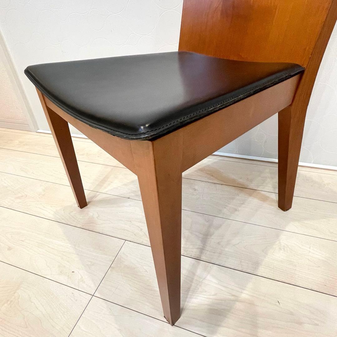 Calligaris】イタリア製 ダイニングチェア 本革 木製チェア 椅子