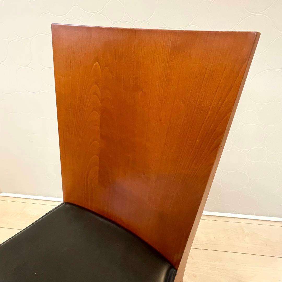 Calligaris】イタリア製 ダイニングチェア 本革 木製チェア 椅子
