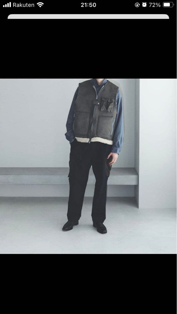 F/CE. FAUX SHEARLING VEST Lsize ムートン