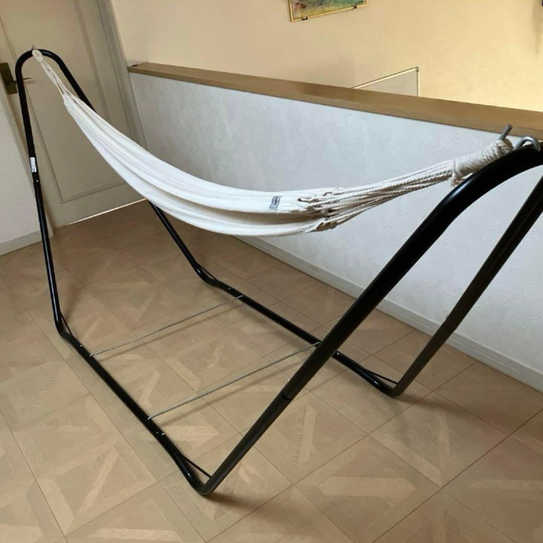 パームコットンハンモック専用スタンド パーム コットンハンモック(ホワイト) - アウトドア・キャンプ用品
