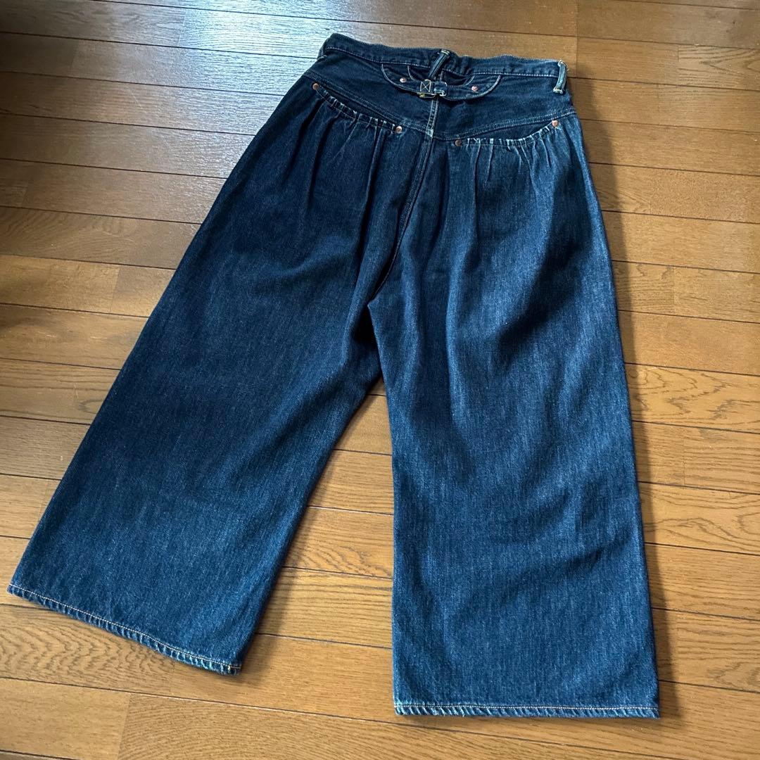 KAPITALキャピタル☆クロップドワイドデニムパンツ 袴パンツ - メルカリ