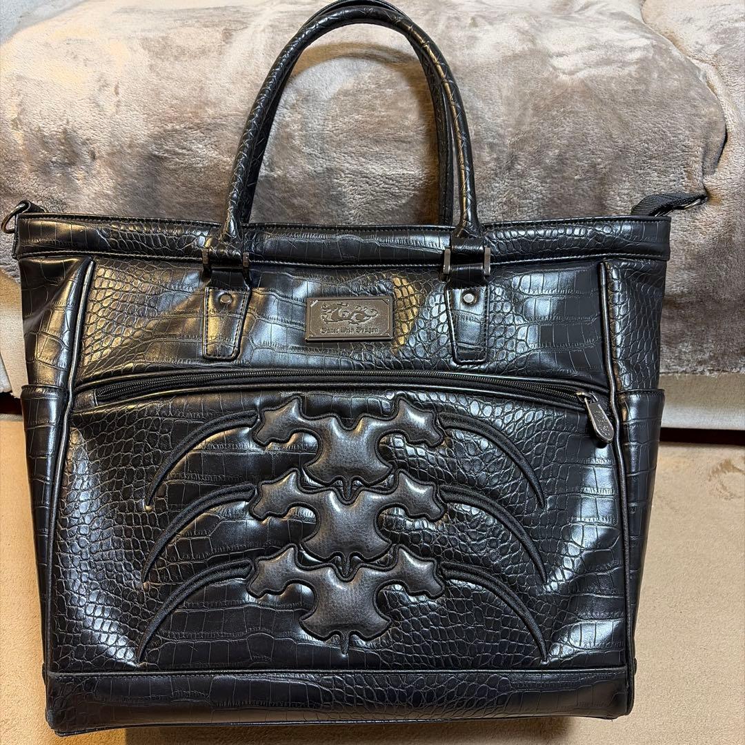 ダンスウィズドラゴン❣️黒 クロコダイル風 ゴルフバッグ4万円が ダンスウィズドラゴン❣️黒 クロコダイル風 ゴルフバッグ4万円が
