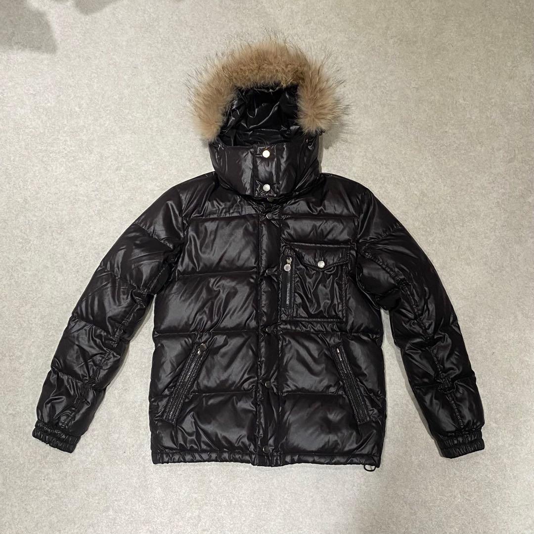 EDWIN L お兄系 y2k アーカイブ 光沢 リアルファー ダウンジャケット