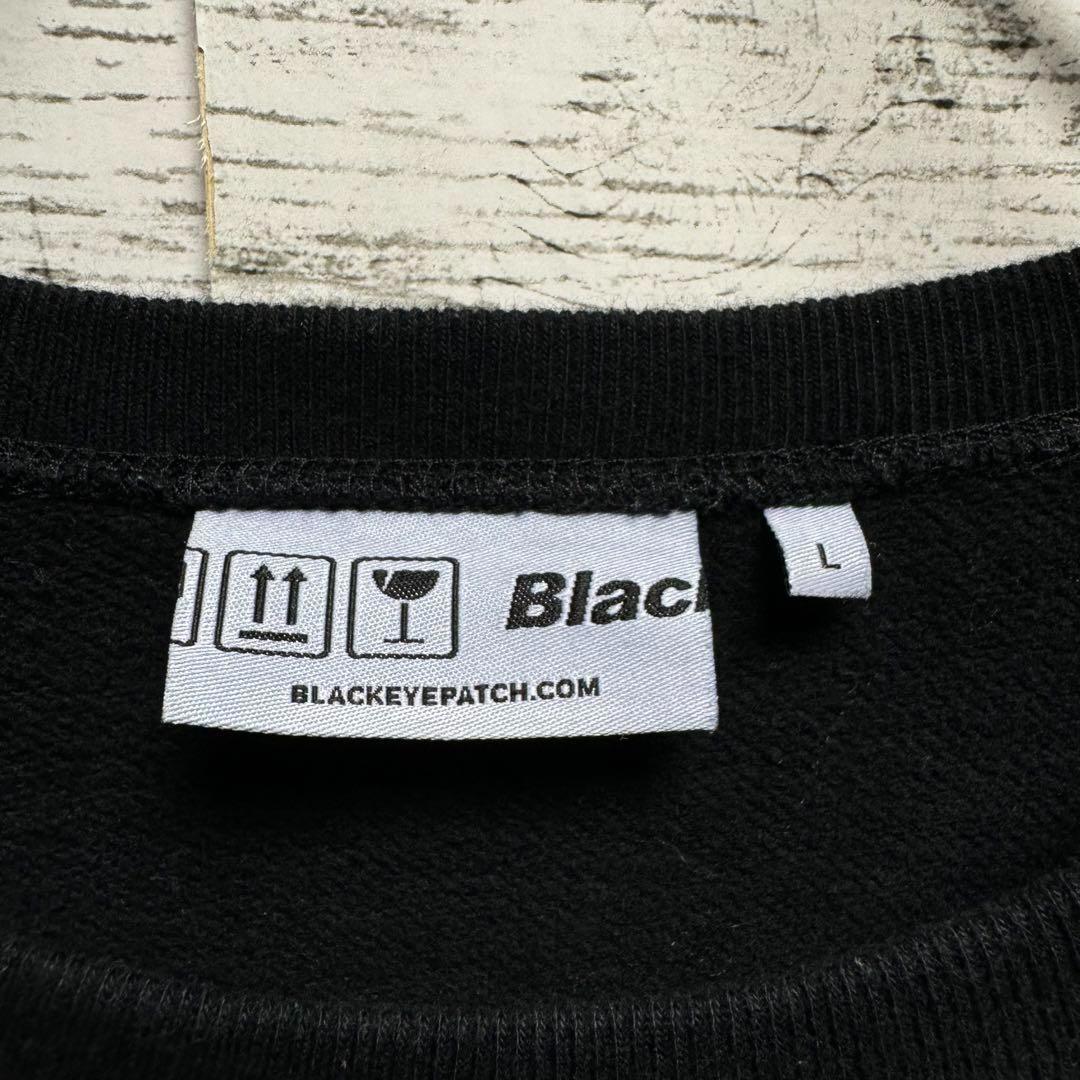 419【人気のL】ブラックアイパッチ 取扱注意 刺繡 人気カラー スウェット