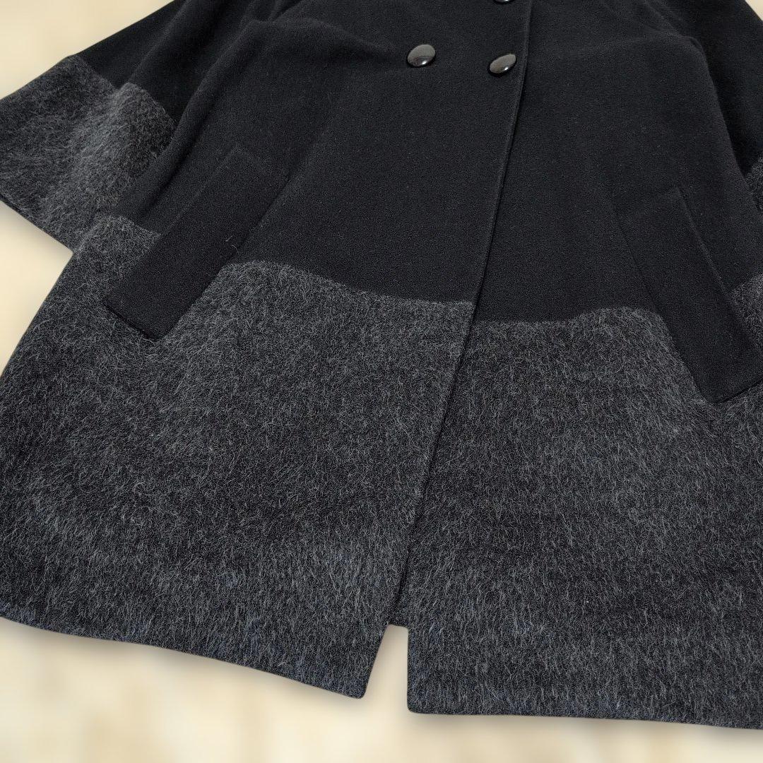 SACRA サクラ カシミヤ アルパカ スタンドカラー コート ダークグレー 黒