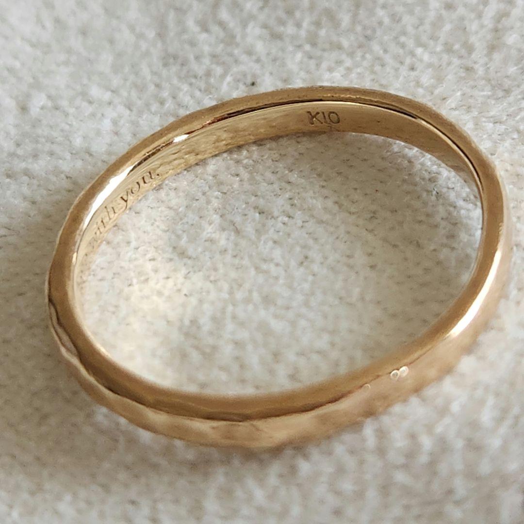 メッセージリング♡9号【アガット】K10 ゴールドリング ペアリング