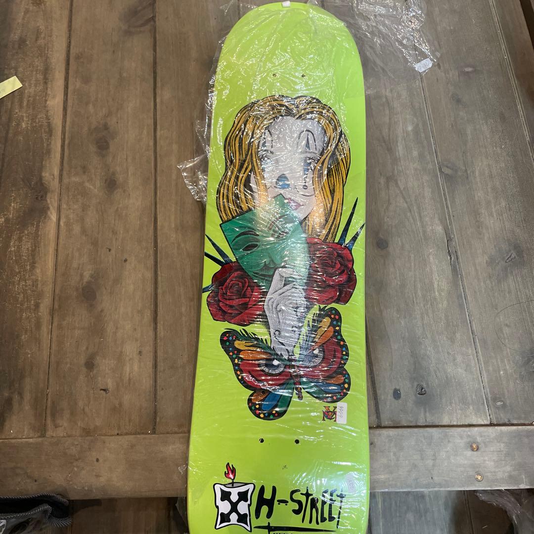 H-STREET スケートボードデッキ ライムグリーン H-STREET スケボーデッキ ライムグリーン スケートボード アメリカ