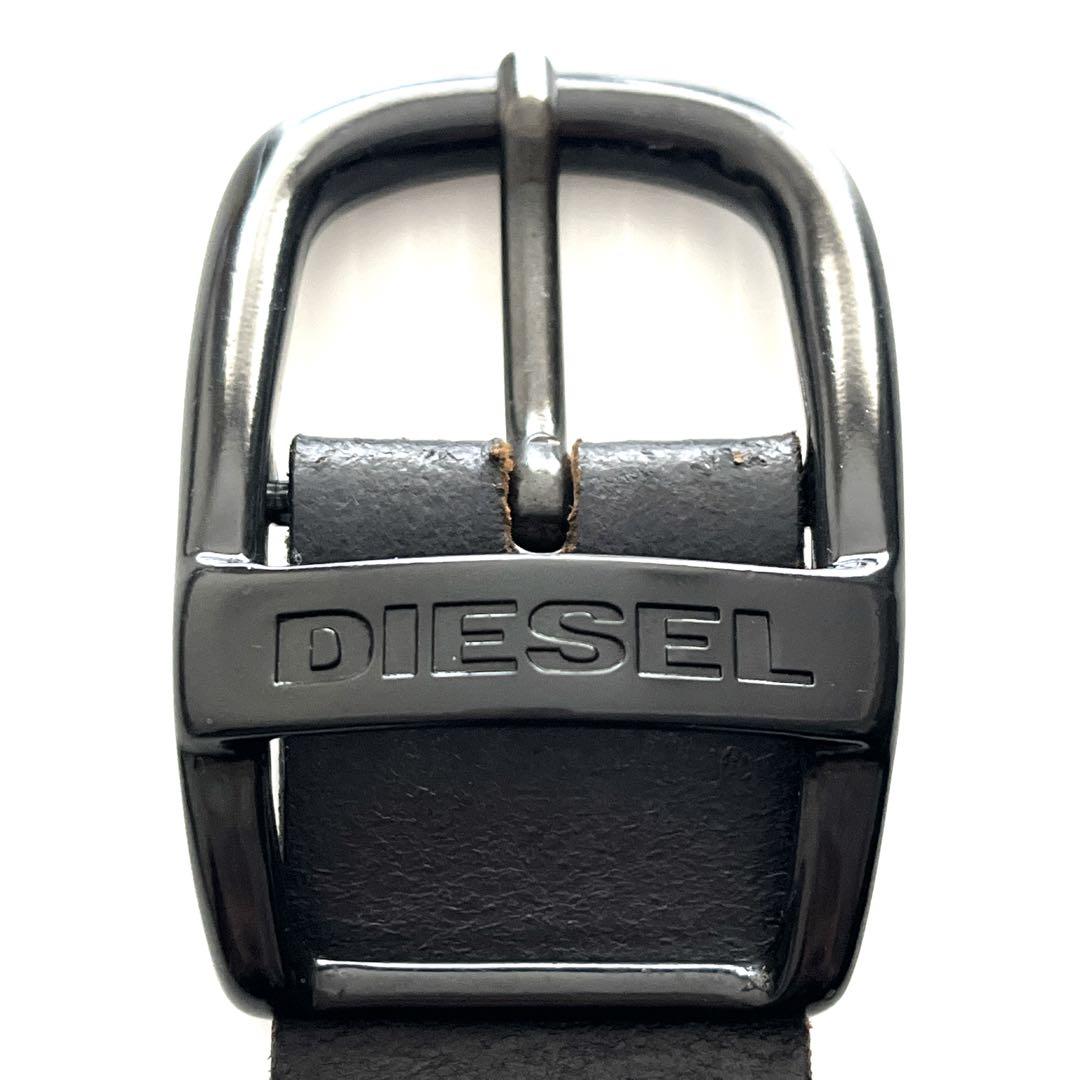 DIESEL ディーゼル 牛皮 ベルト 90/36 ブラック 黒 - メルカリ