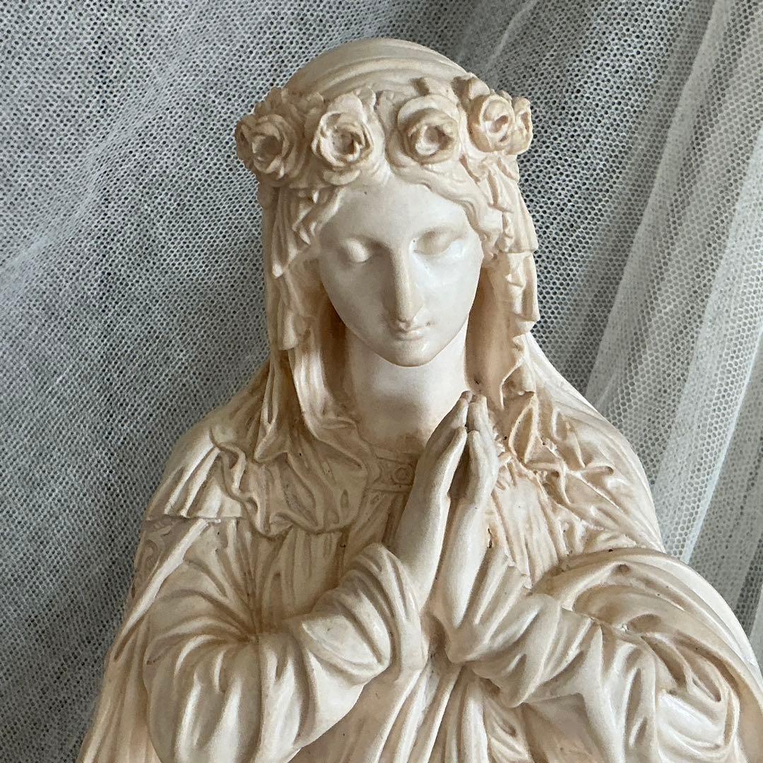 19世紀 フランスアンティーク 美しい聖母マリア像 大きめサイズ 検
