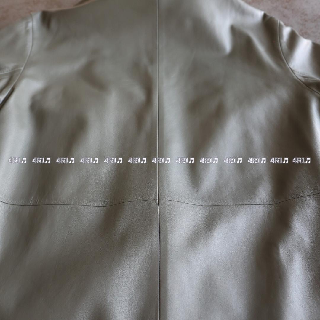 訳アリ】LOWEW ナッパレザー カシミヤ フードコート モッズコート 48