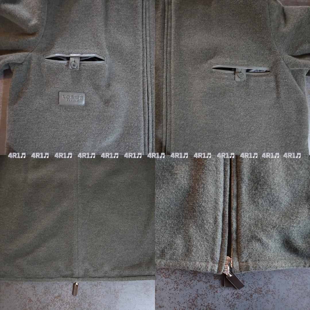 訳アリ】LOWEW ナッパレザー カシミヤ フードコート モッズコート 48