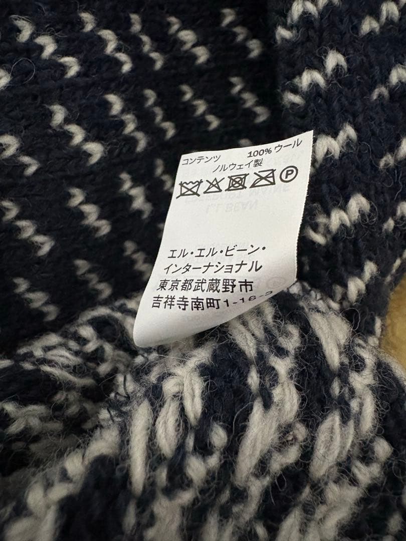 L.L.Bean バーズアイニット セーター S ネイビー