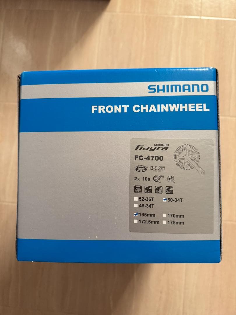 未使用 箱あり FC-4700 クランクセット 165mm 50-34T 低 価格