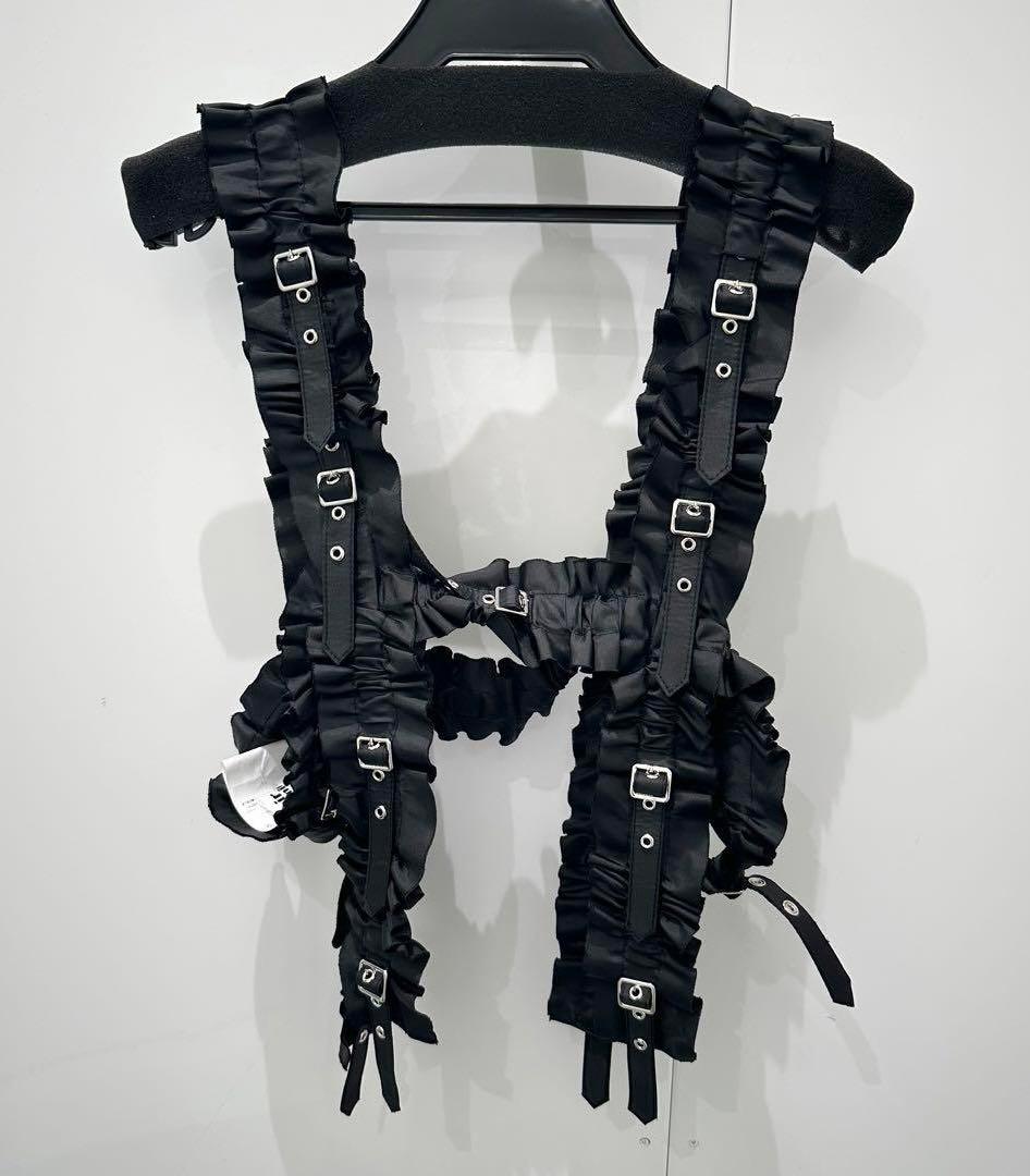 新品 AD2023 ノワールケイニノミヤ コムデギャルソン フリルハーネス COMME des GARCONS(コムデギャルソン) 25AW NOIR KEI NINOMIYA Black