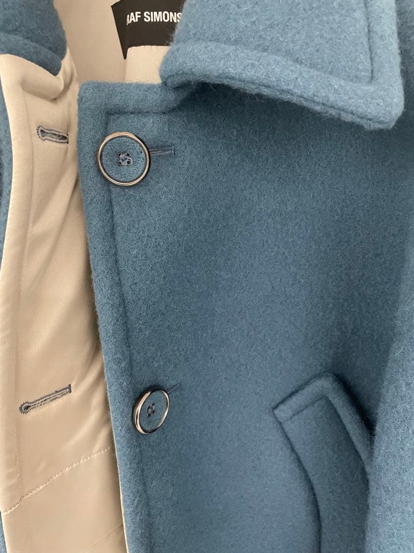 18AW RAF SIMONS ショートキャバンコート ブルー サイズ44 - メルカリ