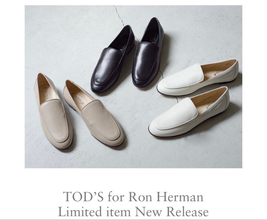 TOD'S Ron herman 別注 ローファー ベージュ 37 新 発売
