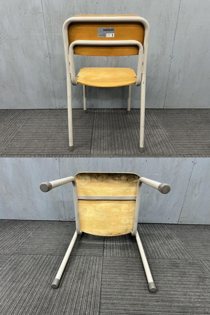 476◇格安配送地域あり◇ダイイチ◇学童机・椅子4組(旧JIS3