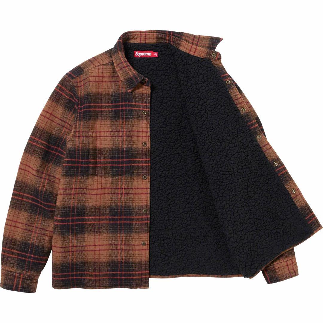 トップス Supreme Lined Flannel Snap Shirt \"Black\"