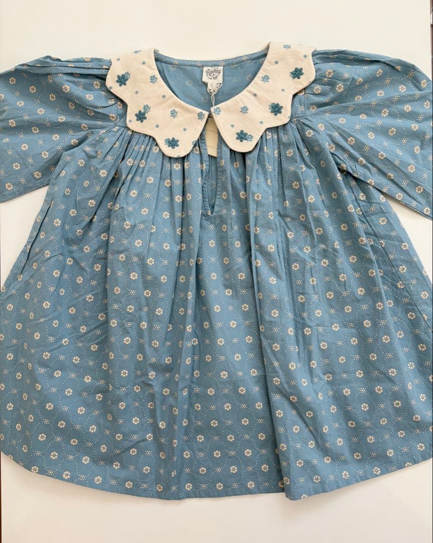 Apolina アポリナ Esther Dress Apolina Esther Dress || Quilt Calico Blue Pebble – Honey Pie