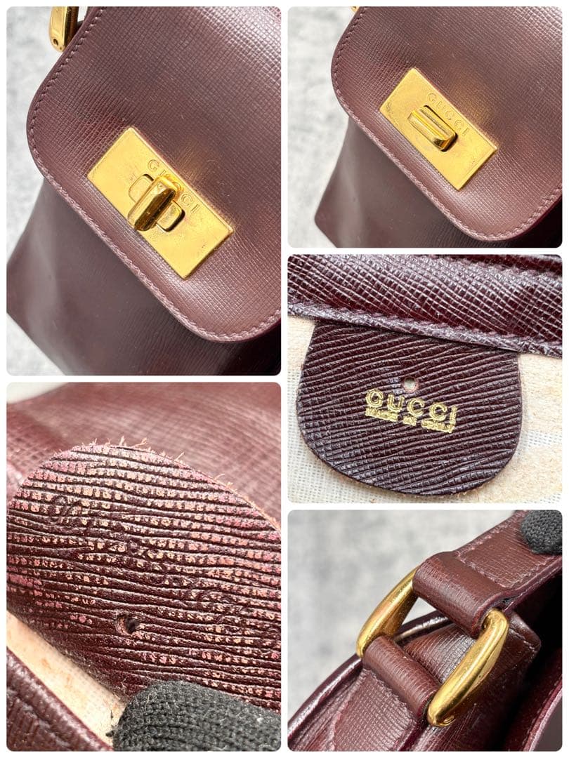 ✨美品✨GUCCI ボディバッグ ウエストポーチ ターンロック レザー