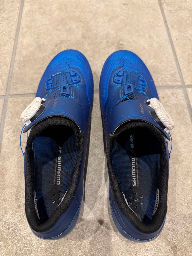 Shimano ロードシューズ 青 ダイヤル式　エスファイア　25.5cm