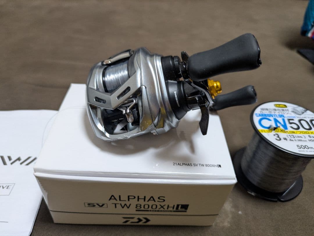 DAIWA ALPHAS SV TW 800XHL ベイトリール ライン付き D100530