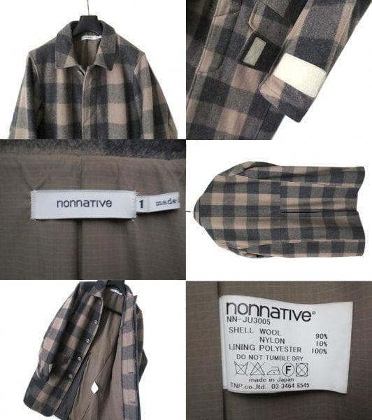 定価8.1万 nonnative TOURIST バッファローチェック柄 コートの通販は